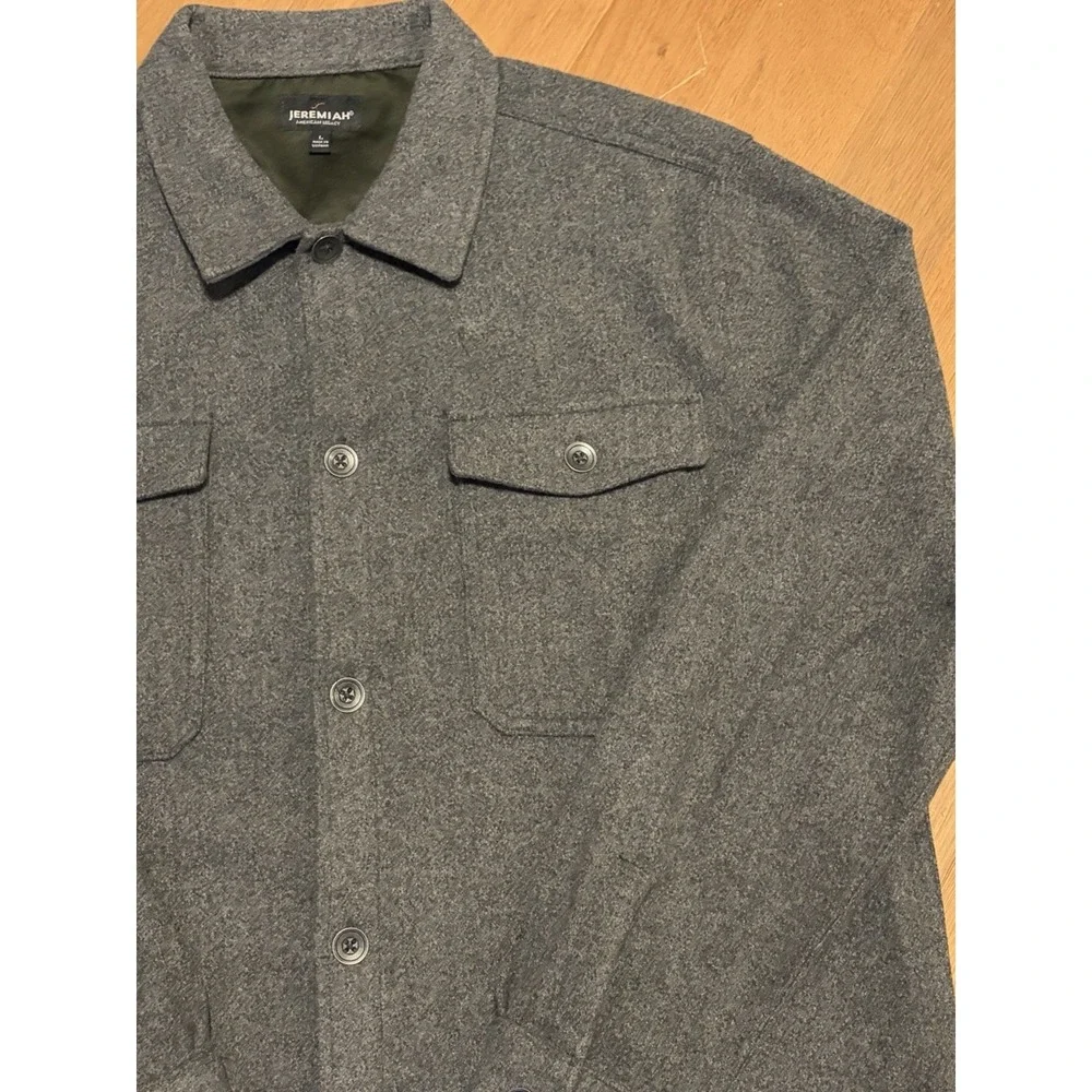Jeremiah Shirt Jacket Gray Wool Camp Chore Barn Field Lined - Picture 4 of 12